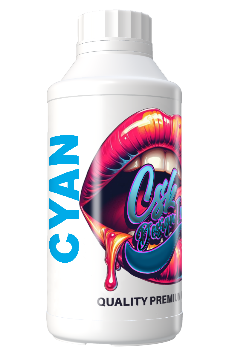 Cyan Ink Bottle