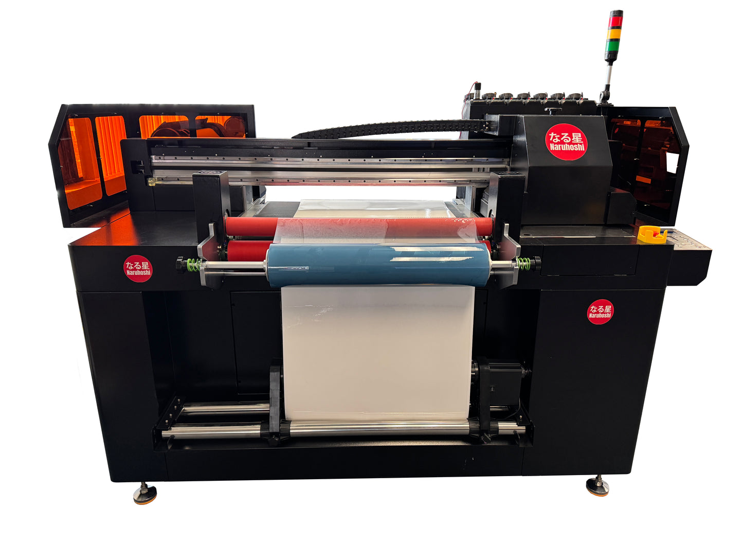 Naruhoshi UVDTF-3240 Printer (2nd Gen), 4 heads, Conveyor Media Handling Technology for UVDTF Printing + Foil Stamping